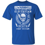 Do Not Disturb Electrician T-Shirt CustomCat