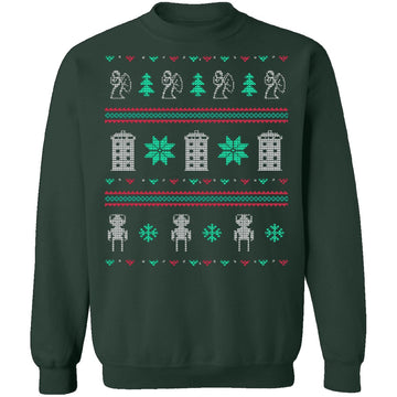 Doctor Who Ugly Christmas Sweater CustomCat