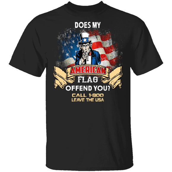 Does My American Flag Offend You T-Shirt CustomCat
