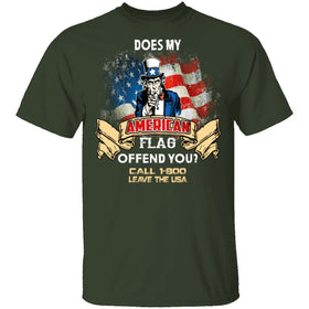Does My American Flag Offend You T-Shirt CustomCat