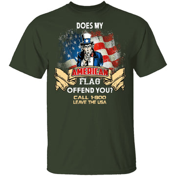 Does My American Flag Offend You T-Shirt CustomCat