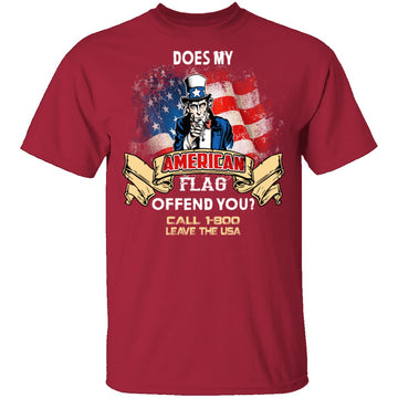 Does My American Flag Offend You T-Shirt CustomCat
