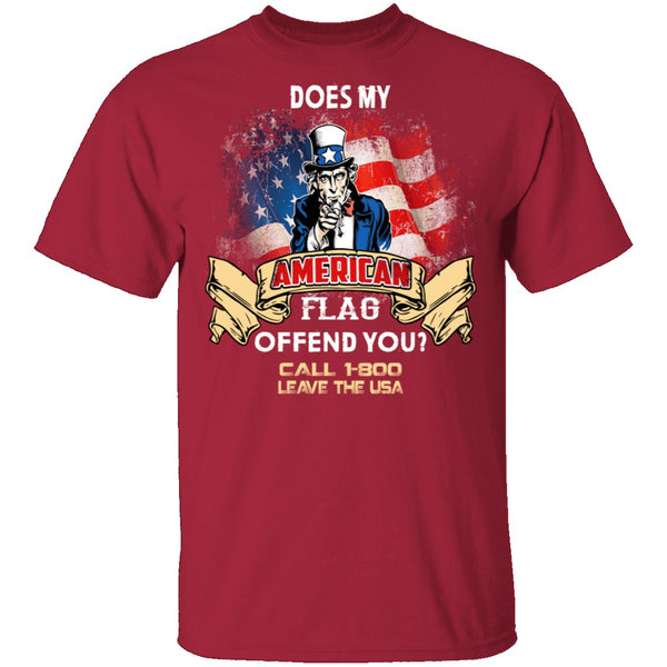 Does My American Flag Offend You T-Shirt CustomCat