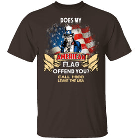 Does My American Flag Offend You T-Shirt CustomCat
