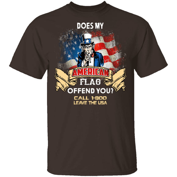 Does My American Flag Offend You T-Shirt CustomCat