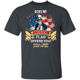 Does My American Flag Offend You T-Shirt CustomCat