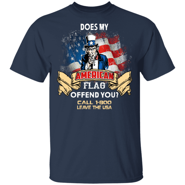 Does My American Flag Offend You T-Shirt CustomCat