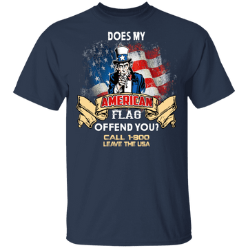 Does My American Flag Offend You T-Shirt CustomCat