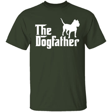 Dogfather Pitbull T-Shirt CustomCat