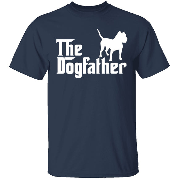 Dogfather Pitbull T-Shirt CustomCat