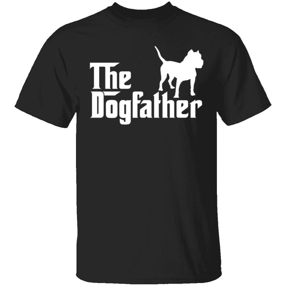 Dogfather Pitbull T-Shirt CustomCat