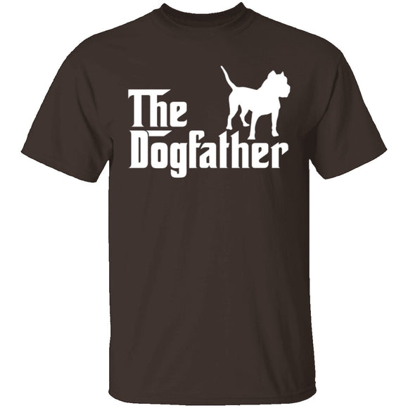 Dogfather Pitbull T-Shirt CustomCat