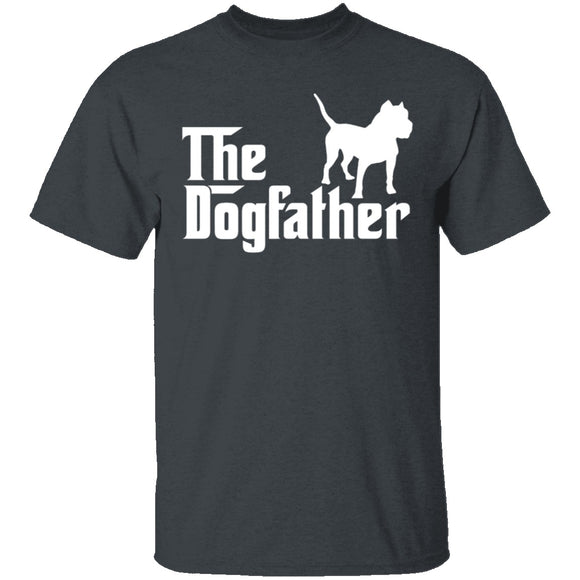 Dogfather Pitbull T-Shirt CustomCat