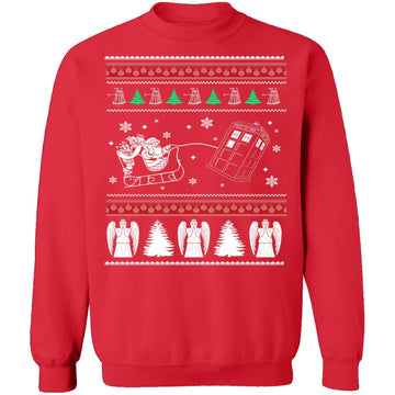 Dr Who Ugly Christmas Sweater CustomCat