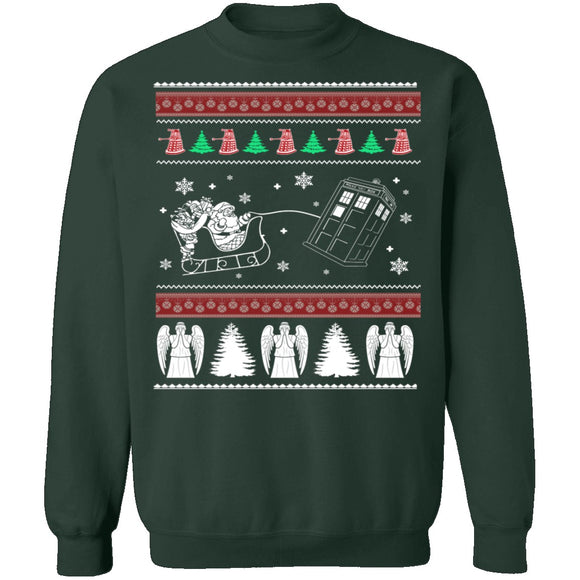 Dr Who Ugly Christmas Sweater CustomCat