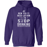 Drinking New Years Resolution T-Shirt CustomCat