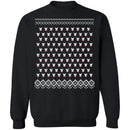 Ugly Christmass Rudolf Pattern Crewneck Pullover Sweatshirt-1