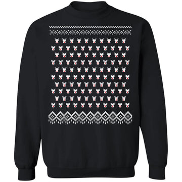 Ugly Christmass Rudolf Pattern Crewneck Pullover Sweatshirt