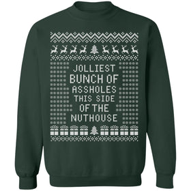 Buy forest-green JOLLIEST BUNCH Of ASSHOLES - Ugly Christmas Sweater