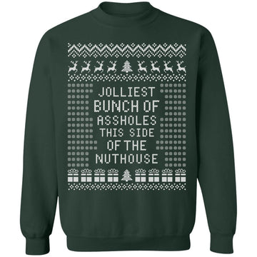 Buy forest-green JOLLIEST BUNCH Of ASSHOLES - Ugly Christmas Sweater