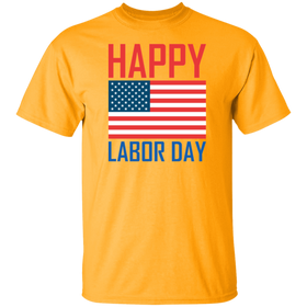 Buy gold Happy Labor day T-shirts &amp; Hoodie