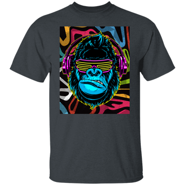 Buy dark-heather Gorilla Ape Head T-shirts &amp; Hoodie