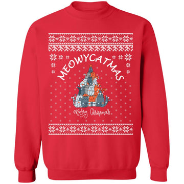 Buy red Meowy Ugly Catmas Christmas Sweater