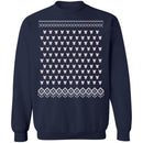 Ugly Christmass Rudolf Pattern Crewneck Pullover Sweatshirt-3