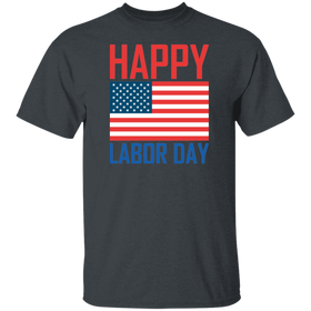 Buy dark-heather Happy Labor day T-shirts &amp; Hoodie