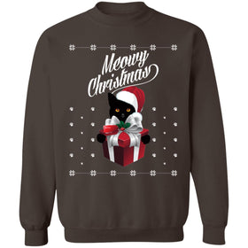 Buy dark-chocolate Ugly christmas Meowy Sweaters