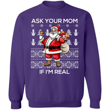 Buy purple Ask your mom if i Real Ugly christmas sweaters