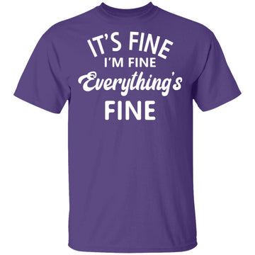 Buy purple Everything is Fine T-shirts &amp; Hoodie