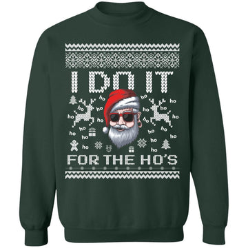 Buy forest-green Do it for the Hos Ugly christmas sweater