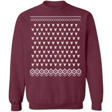 Ugly Christmass Rudolf Pattern Crewneck Pullover Sweatshirt