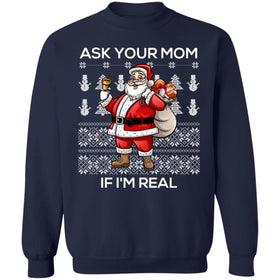 Buy navy Ask your mom if i Real Ugly christmas sweaters