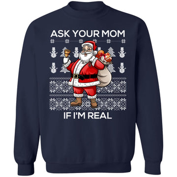Buy navy Ask your mom if i Real Ugly christmas sweaters