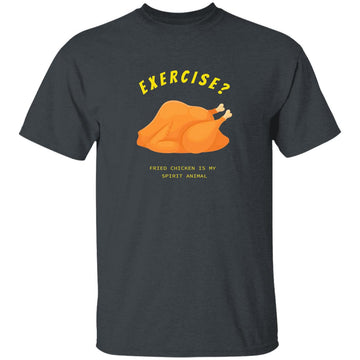 Buy dark-heather Exercise fried chicken is my spirit animal