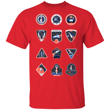 Buy red Space Sticker T-shirts &amp; Hoodie