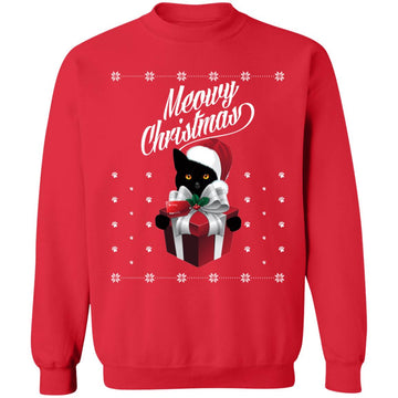 Buy red Ugly christmas Meowy Sweaters
