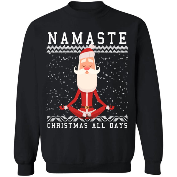 Ugly Christmas Namaste all days Sweater