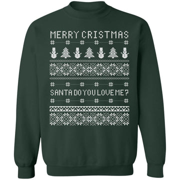 Buy forest-green Ugly christmas Santa Do you Love Me? Sweaters