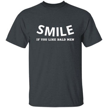 Buy dark-heather Smile if you like bald men T-shirts &amp; Hoodie