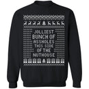 JOLLIEST BUNCH Of ASSHOLES - Ugly Christmas Sweater-1