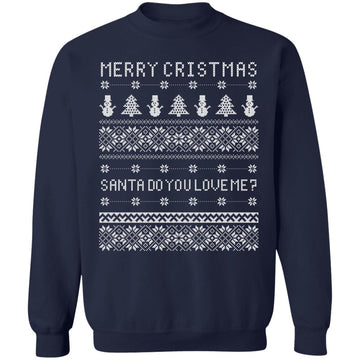 Buy navy Ugly christmas Santa Do you Love Me? Sweaters
