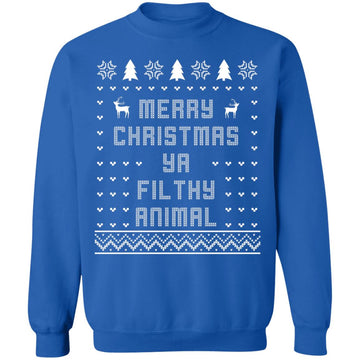 Buy royal Merry Christmas Ya Filthy Animal, Ugly Sweaters