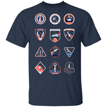 Buy navy Space Sticker T-shirts &amp; Hoodie