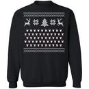 Ugly Christmas Rudolf Pattern Crewneck Pullover Sweatshirt-1