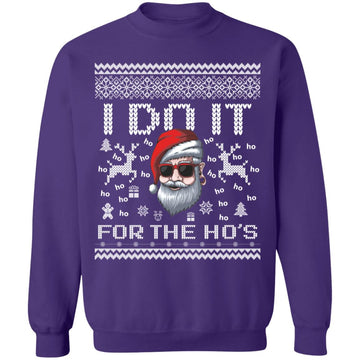 Buy purple Do it for the Hos Ugly christmas sweater
