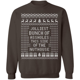 Buy dark-chocolate JOLLIEST BUNCH Of ASSHOLES - Ugly Christmas Sweater