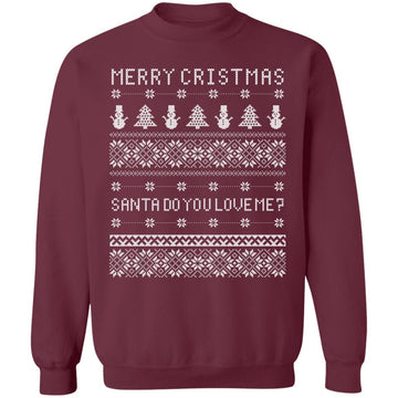 Ugly christmas Santa Do you Love Me? Sweaters - 0